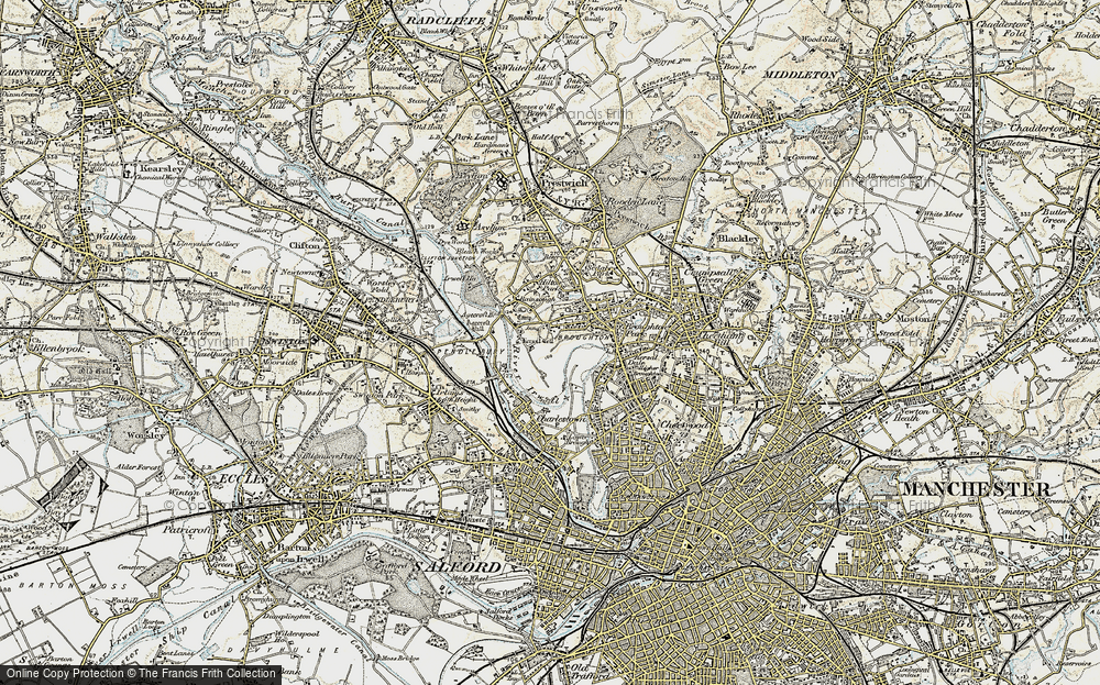 Old Map of Kersal, 1903 in 1903