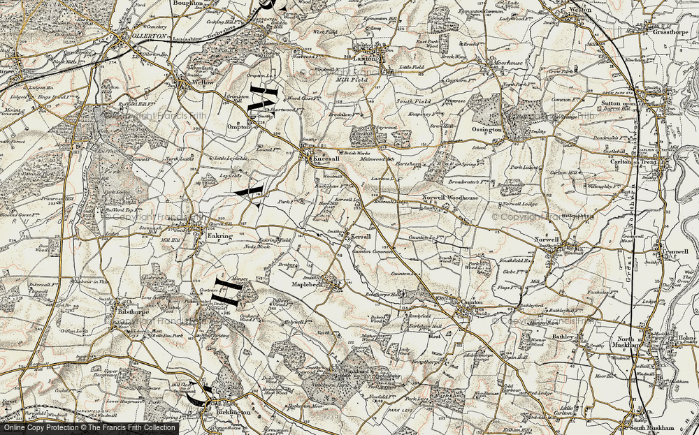 Old Map of Kersall, 1902-1903 in 1902-1903
