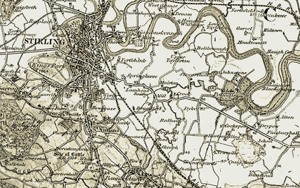 Old map of Kersemill in 1904-1907