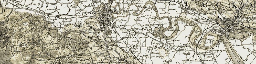 Old map of Bolfornought in 1904-1907