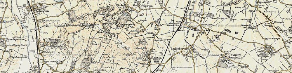 Old map of Kersoe in 1899-1901
