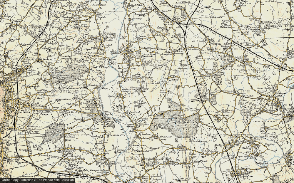 Old Map of Kerswell Green, 1899-1901 in 1899-1901