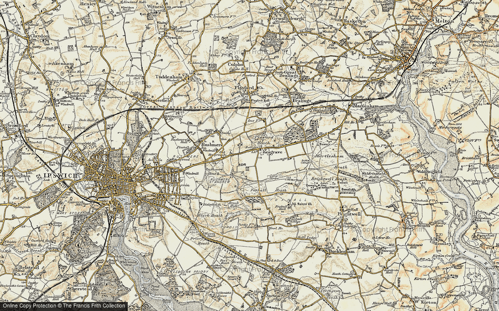 Old Map of Kesgrave, 1898-1901 in 1898-1901