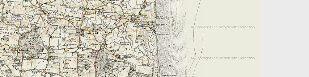 Old map of Kessingland Beach in 1901-1902