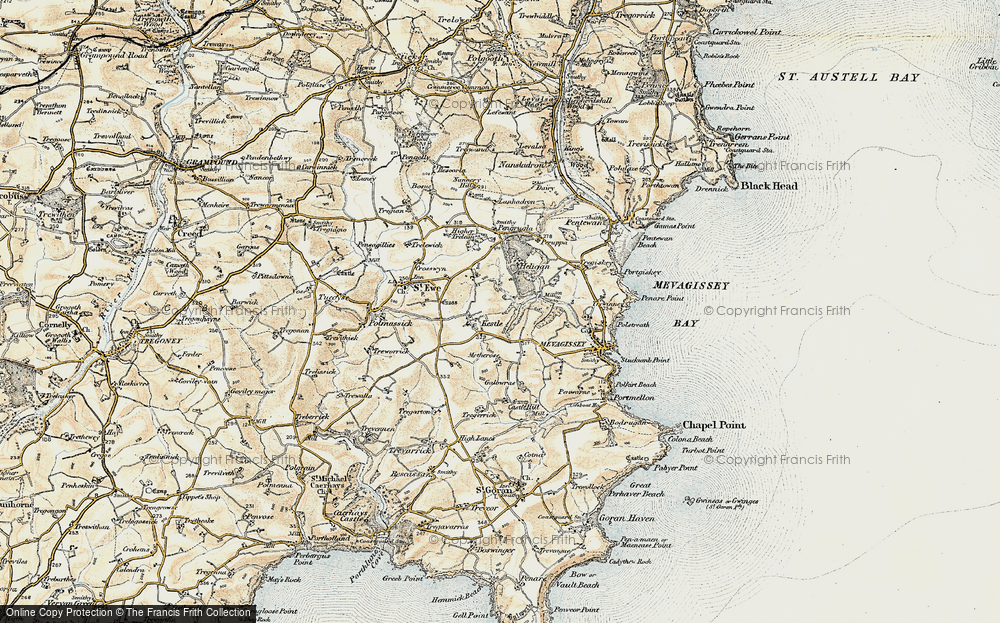 Old Map of Kestle, 1900 in 1900