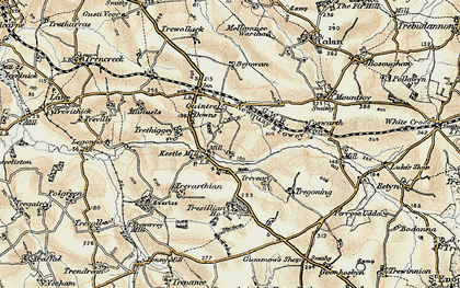 Old map of Coswarth in 1900