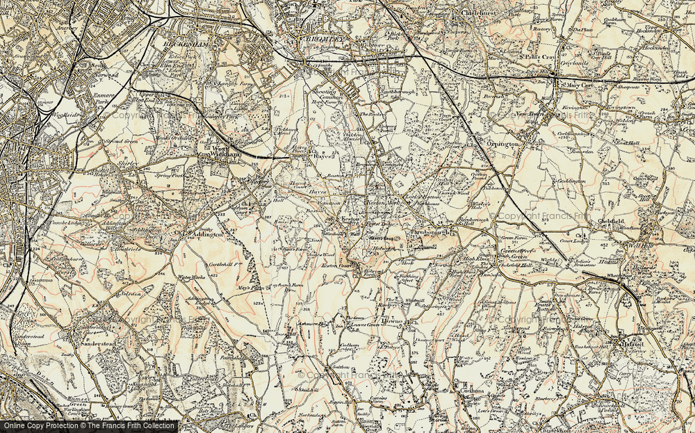 Old Map of Keston, 1897-1902 in 1897-1902
