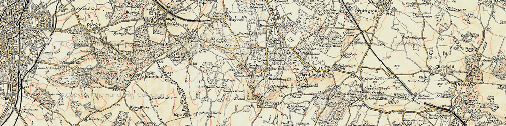 Old map of Keston in 1897-1902