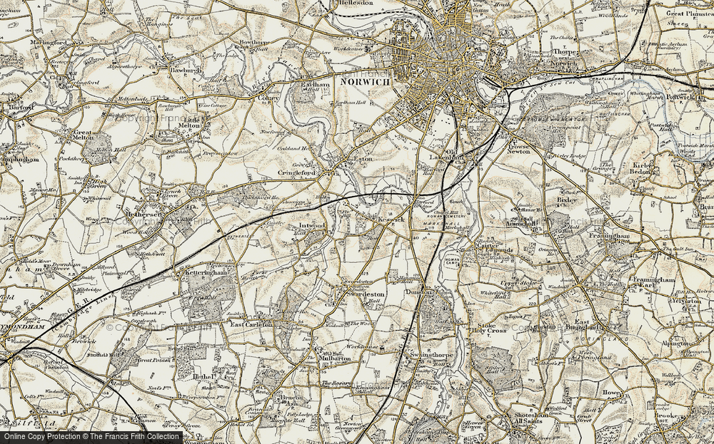 Old Map of Keswick, 1901-1902 in 1901-1902