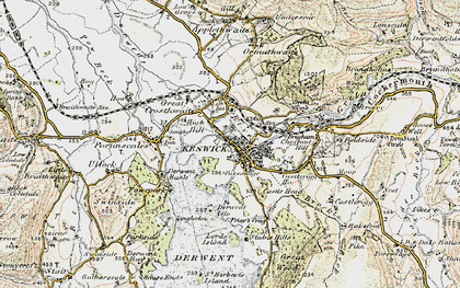 Old map of Keswick in 1901-1904