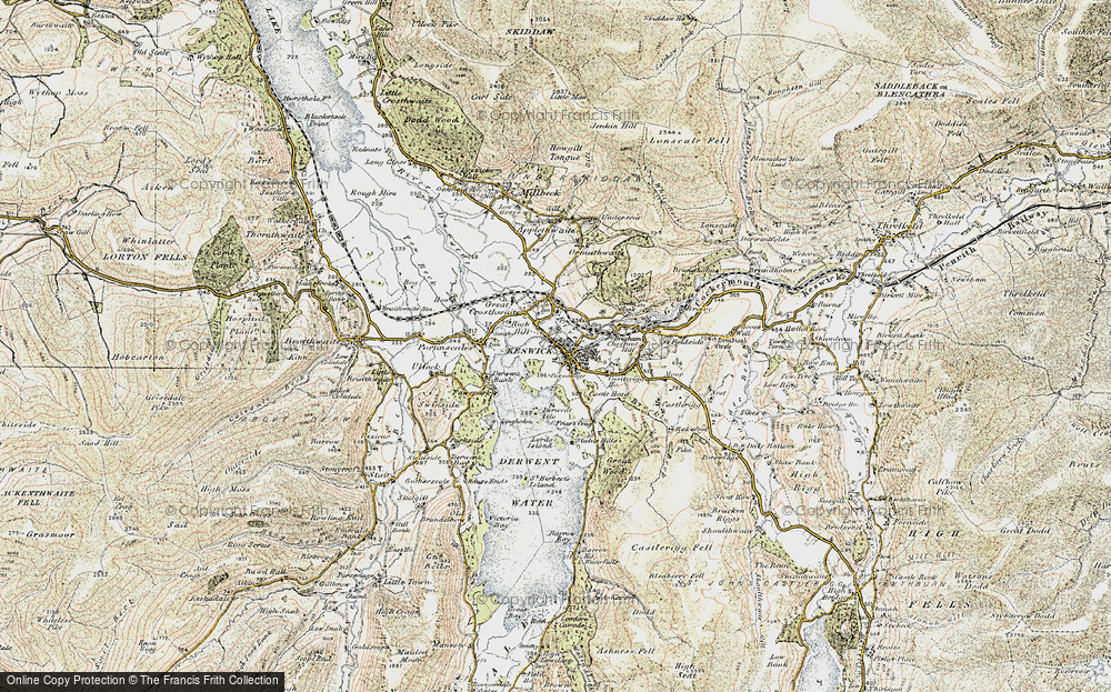 Historic Ordnance Survey Map Of Keswick 1901 1904   Keswick 1901 1904 Rnc746592 Large 