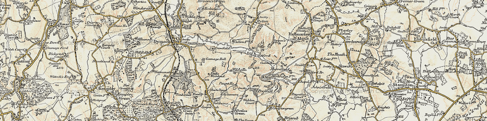 Old map of Ketford in 1899-1900