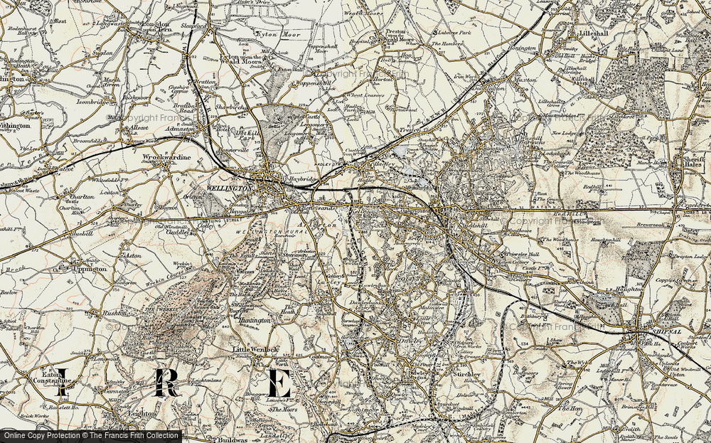 Old Map of Ketley, 1902 in 1902