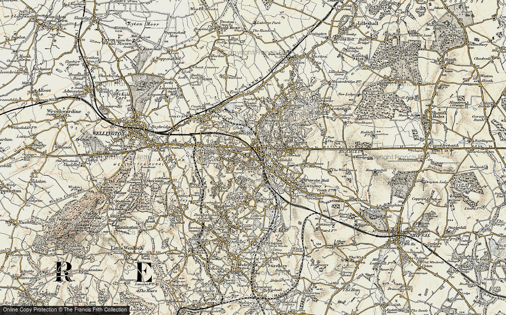 Old Map of Ketley Bank, 1902 in 1902