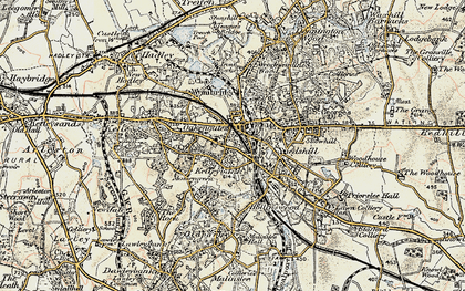 Old map of Ketley Bank in 1902