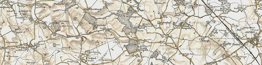 Old map of Ketsby in 1902-1903