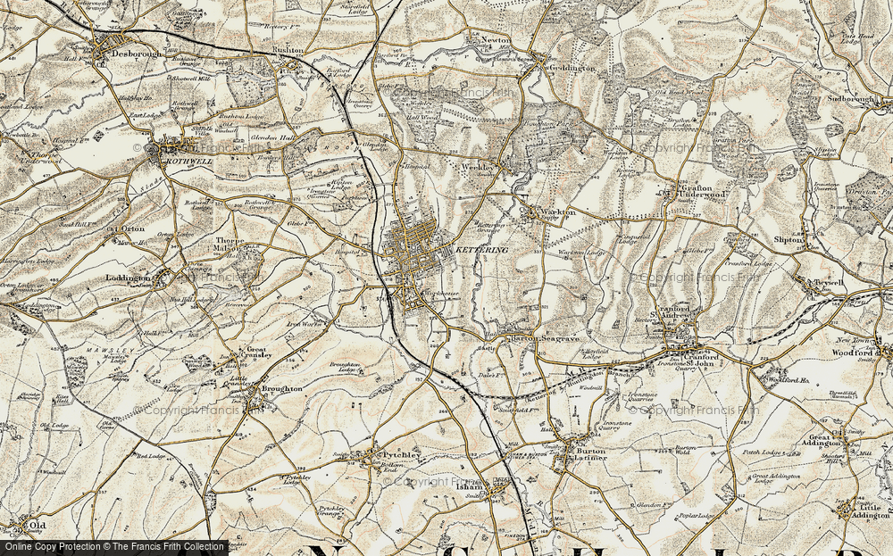 Historic Ordnance Survey Map Of Kettering 1901 1902   Kettering 1901 1902 Rnc746613 Large 