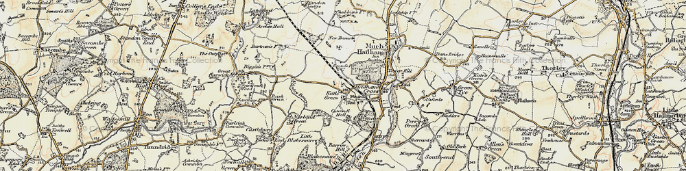 Old map of Kettle Green in 1898-1899