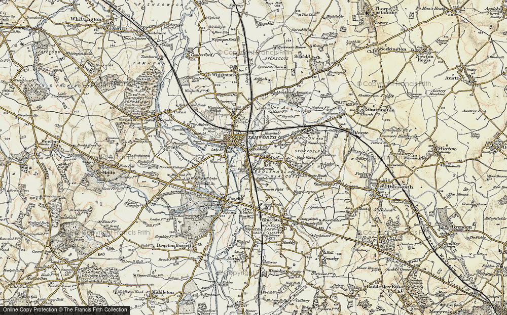 Old Map of Kettlebrook, 1901-1902 in 1901-1902