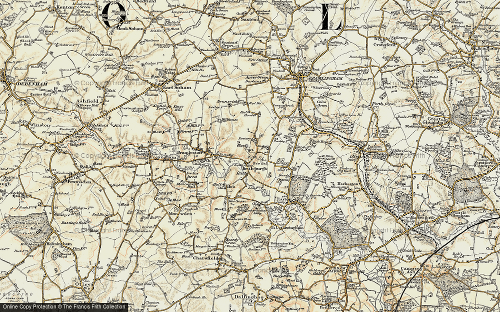 Old Map of Kettleburgh, 1898-1901 in 1898-1901