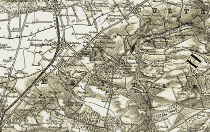 Old map of Kettlehill in 1906-1908