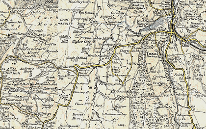 Old map of Kettleshulme in 1902-1903