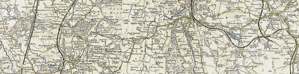 Old map of Kettleshulme in 1902-1903