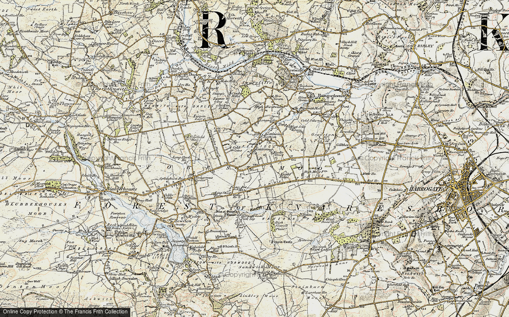 Old Map of Historic Map covering Willow Ho in 1903-1904