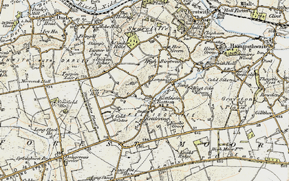 Old map of Kettlesing Bottom in 1903-1904