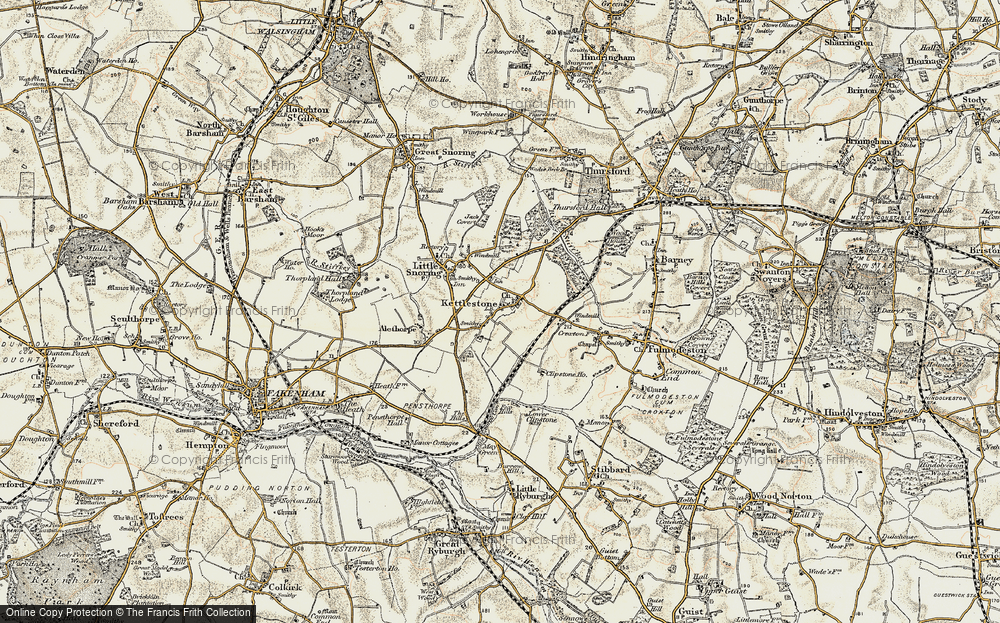 Old Map of Kettlestone, 1901-1902 in 1901-1902