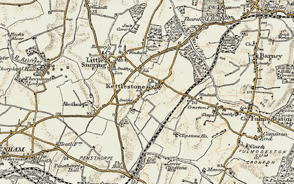 Old map of Kettlestone in 1901-1902