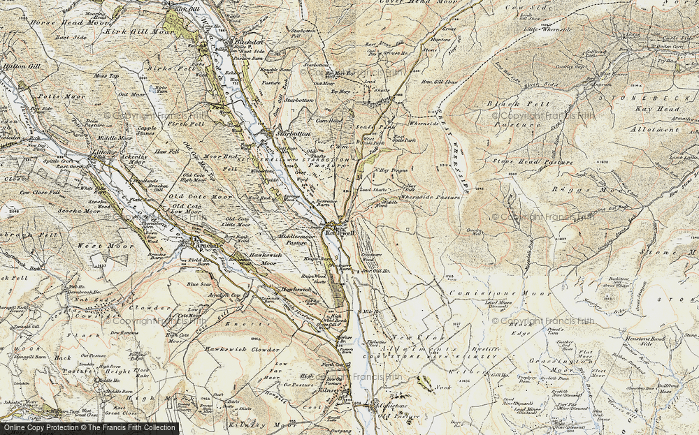 Old Map of Historic Map covering Langcliffe in 1903-1904