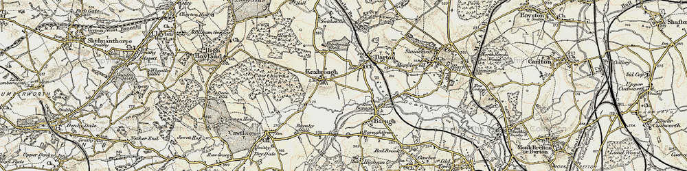 Old map of Kexbrough in 1903