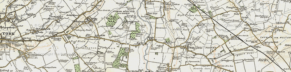 Old map of Kexby in 1903