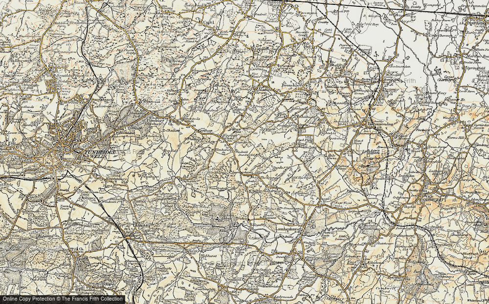 Old Map of Key's Green, 1897-1898 in 1897-1898