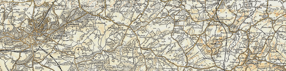 Old map of Key's Green in 1897-1898