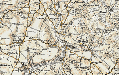 Old map of Keybridge in 1900