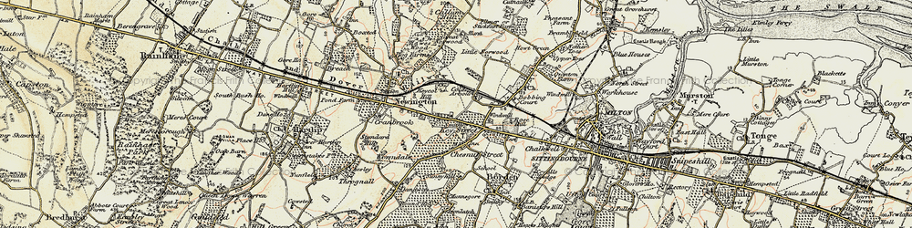 Old map of Keycol in 1897-1898