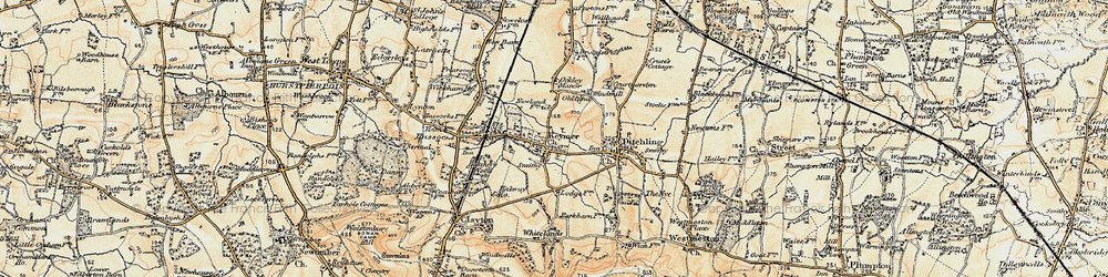 Old map of Keymer in 1898