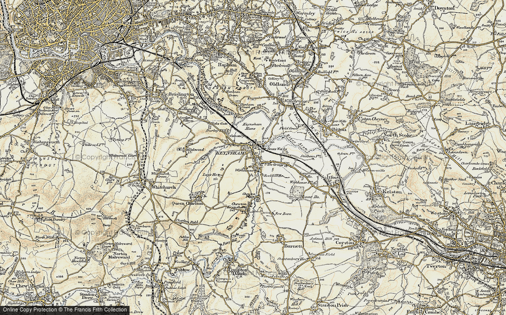 Old Map of Keynsham, 1899 in 1899