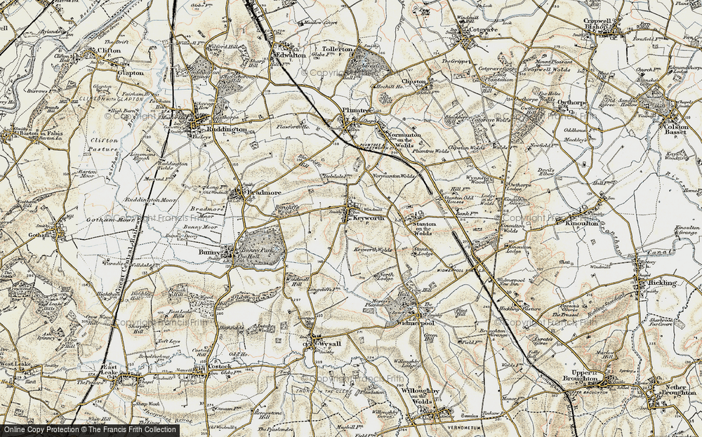 Old Map of Keyworth, 1902-1903 in 1902-1903