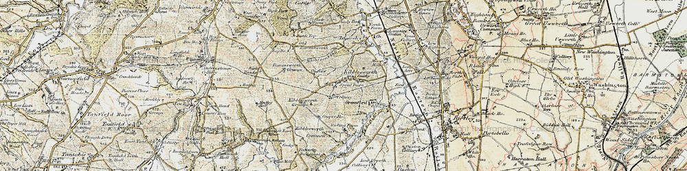 Old map of Old Ravensworth in 1901-1904