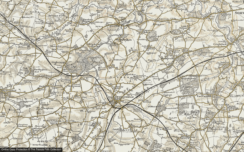 Old Map of Kidd's Moor, 1901-1902 in 1901-1902