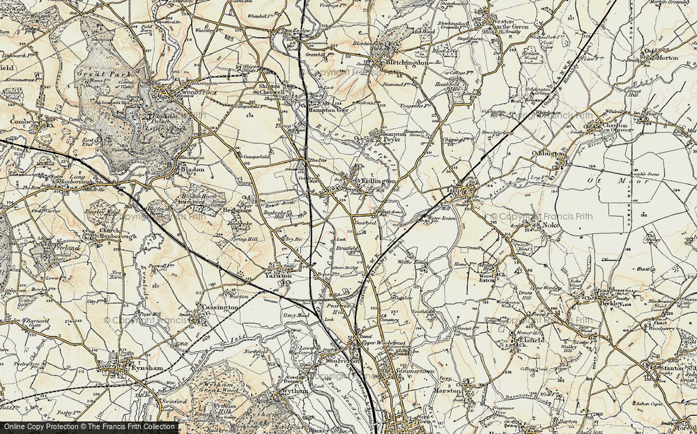 Old Map of Kidlington, 1898-1899 in 1898-1899