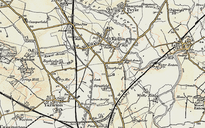 Old map of Kidlington in 1898-1899