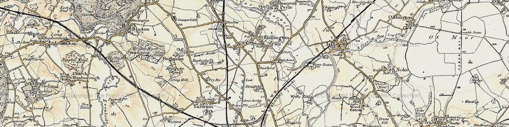 Old map of Kidlington in 1898-1899