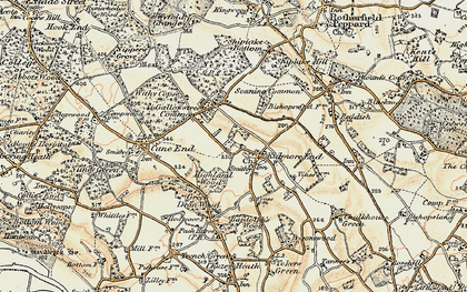 Old map of Kidmore End in 1897-1900