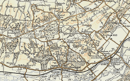 Old map of Bucklebury Place in 1897-1900