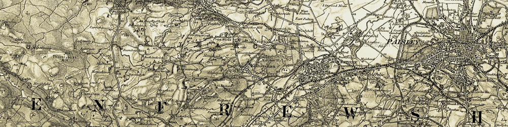 Old map of Law in 1905-1906