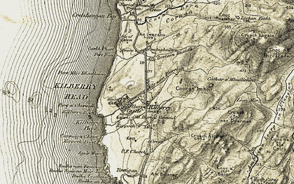 Old map of Allt Gortain Ruaidh in 1905-1907